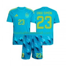 Fußballtrikots Spanien Unai Simon 23 World Cup Torwart Kinder 2026 Kurzarm Heimtrikotsatz kaufen
